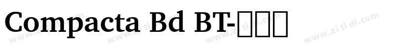 Compacta Bd BT字体转换